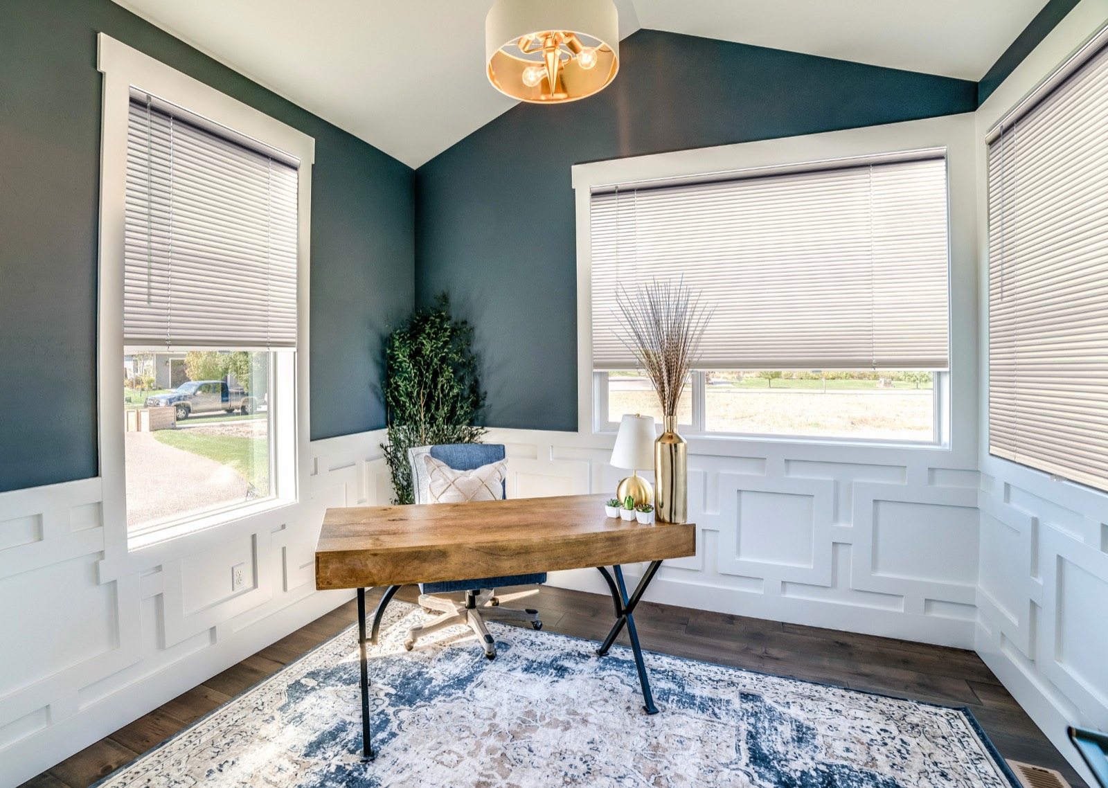 Ashford aluminum blinds in a bright modern room