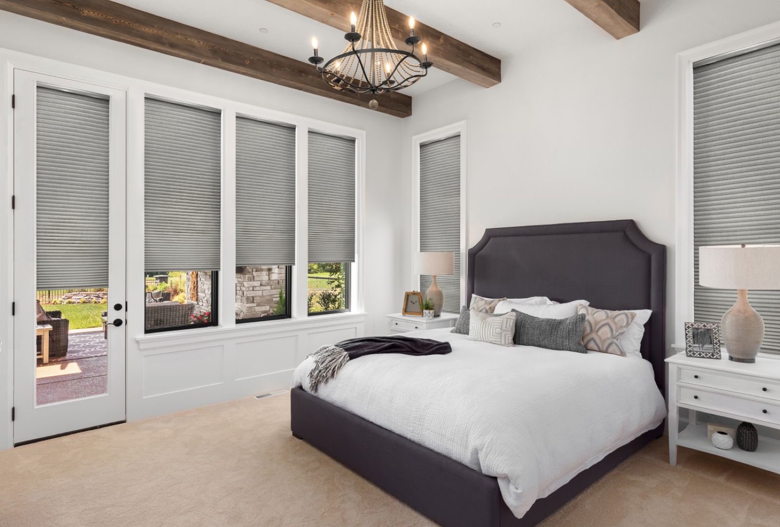 LUX linen textured Softlight cellular shade filtering daylight