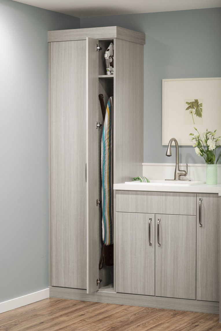 Laundry room cabinetry detail with premium finish