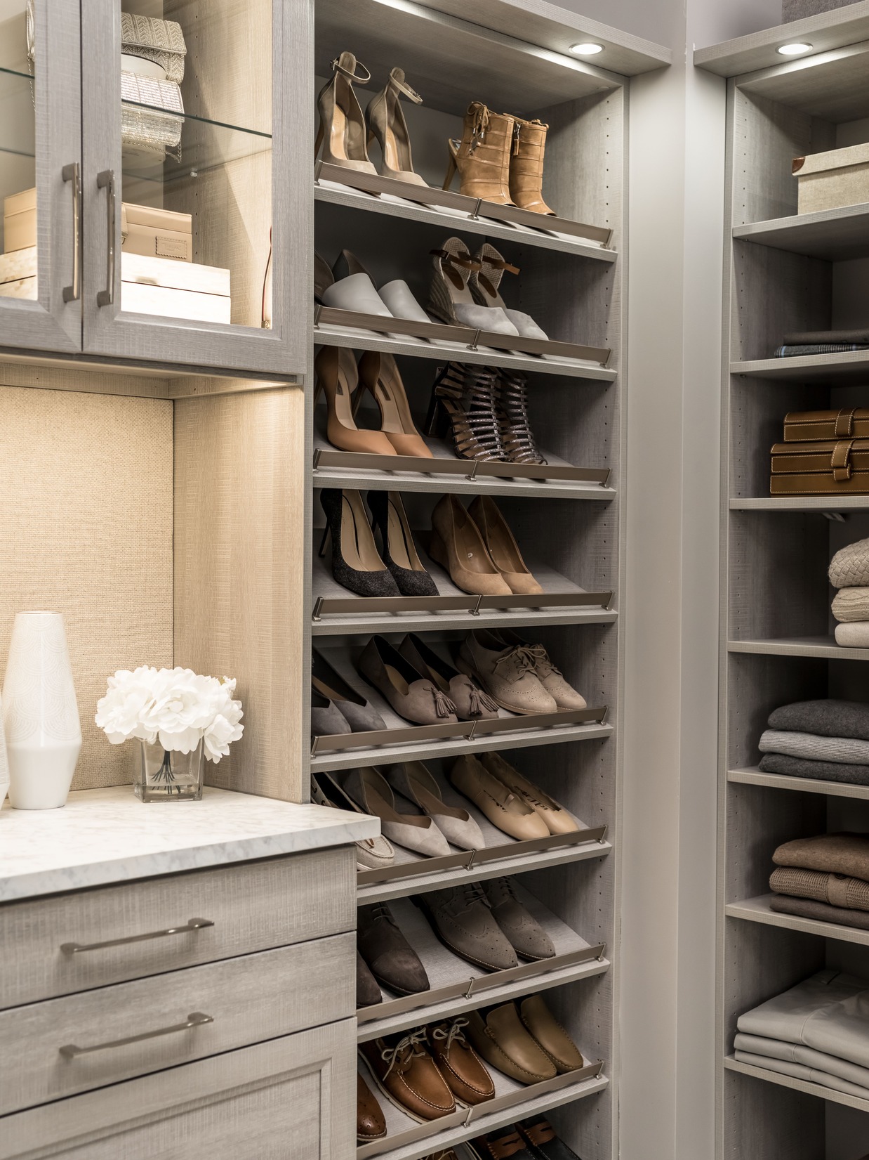 Custom walk-in closet design and installation in Delaware by Atlantic Source